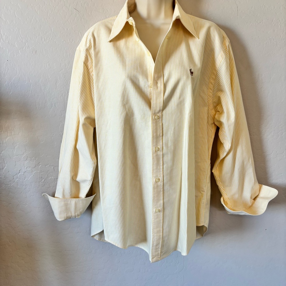 Polo by Ralph Lauren Pale Yellow Striped Button-Down Shirt